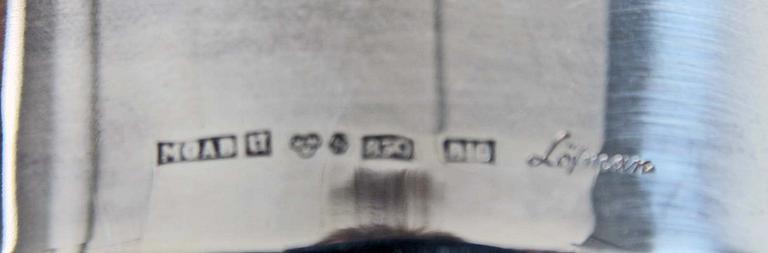 LJUSSTAKAR, ett par, silver, 1900-talets andra hälft.