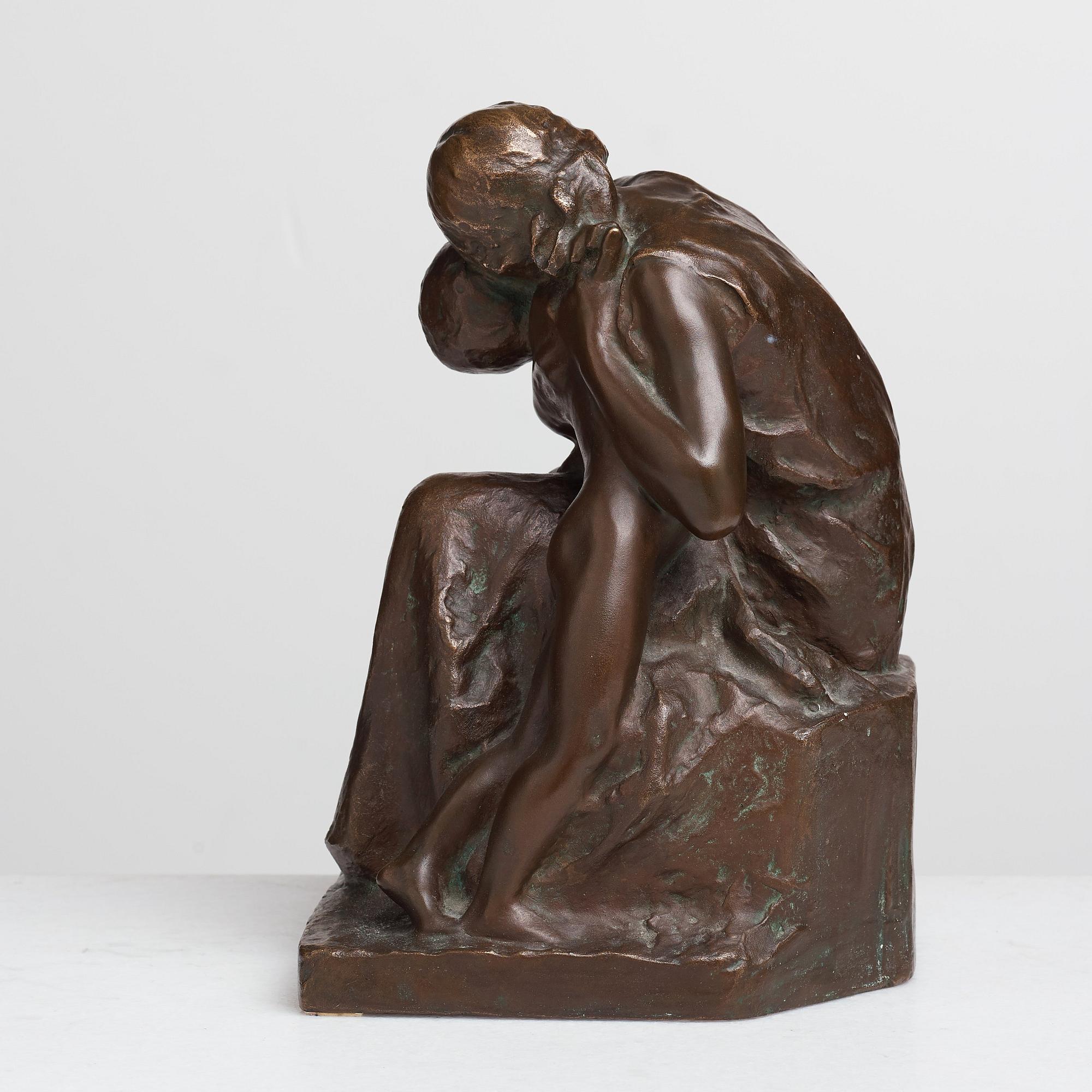 THEODOR LUNDBERG, Skulptur, brons. Sign och dat 1909. Gjutarstämpel. Höjd 30 cm.