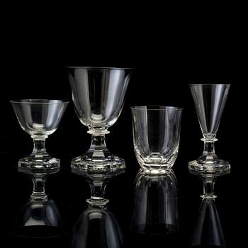 A 34 pcs glass service, second half of the 20th century.