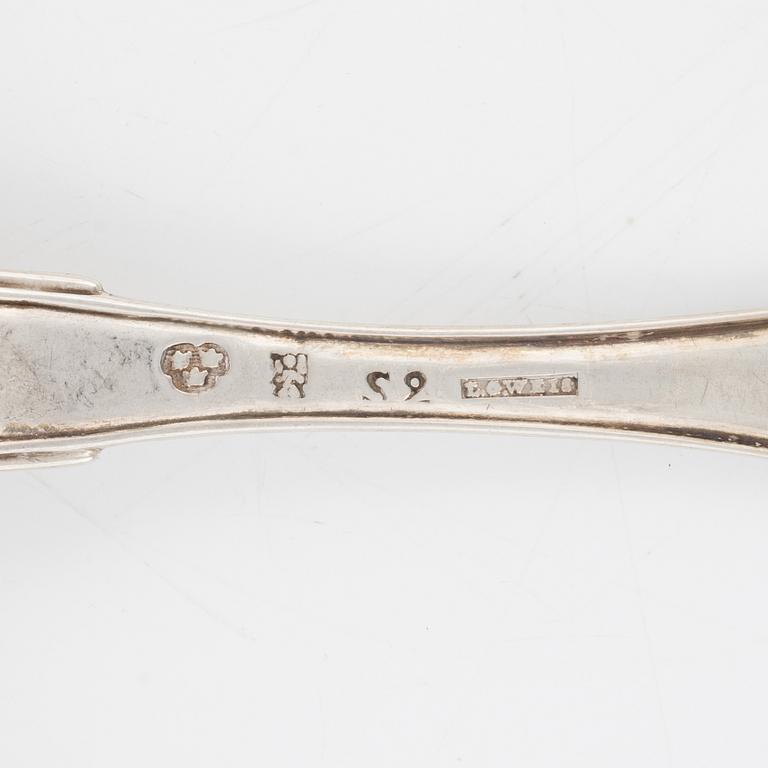 A set of Swedish Silver Table Spoons, including Petter Davidsson, Norrköping 1769 (8 pieces).