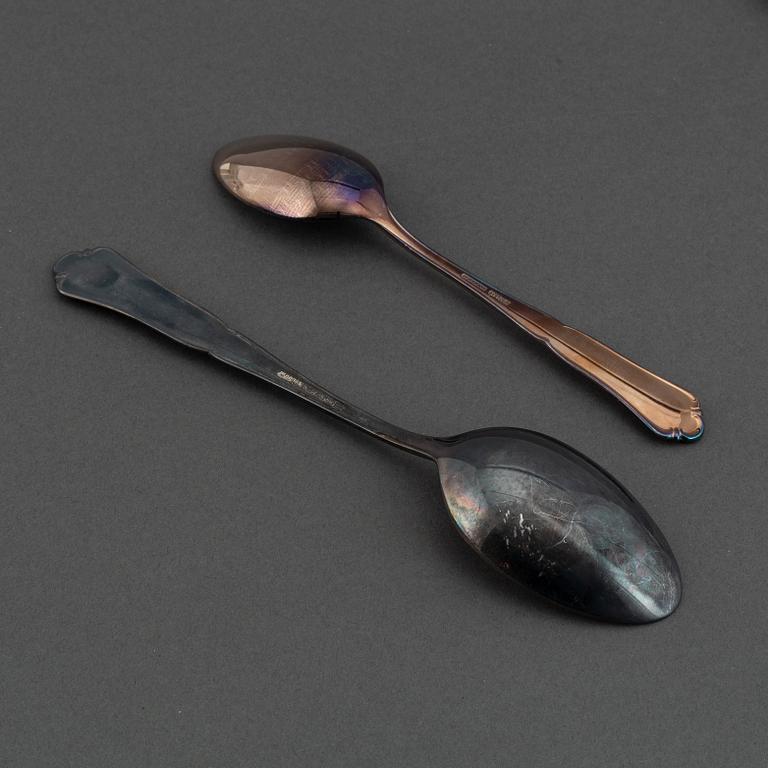 A german silver cutlery service, silver 800, including Bruckmann (68+ 24 pieces).