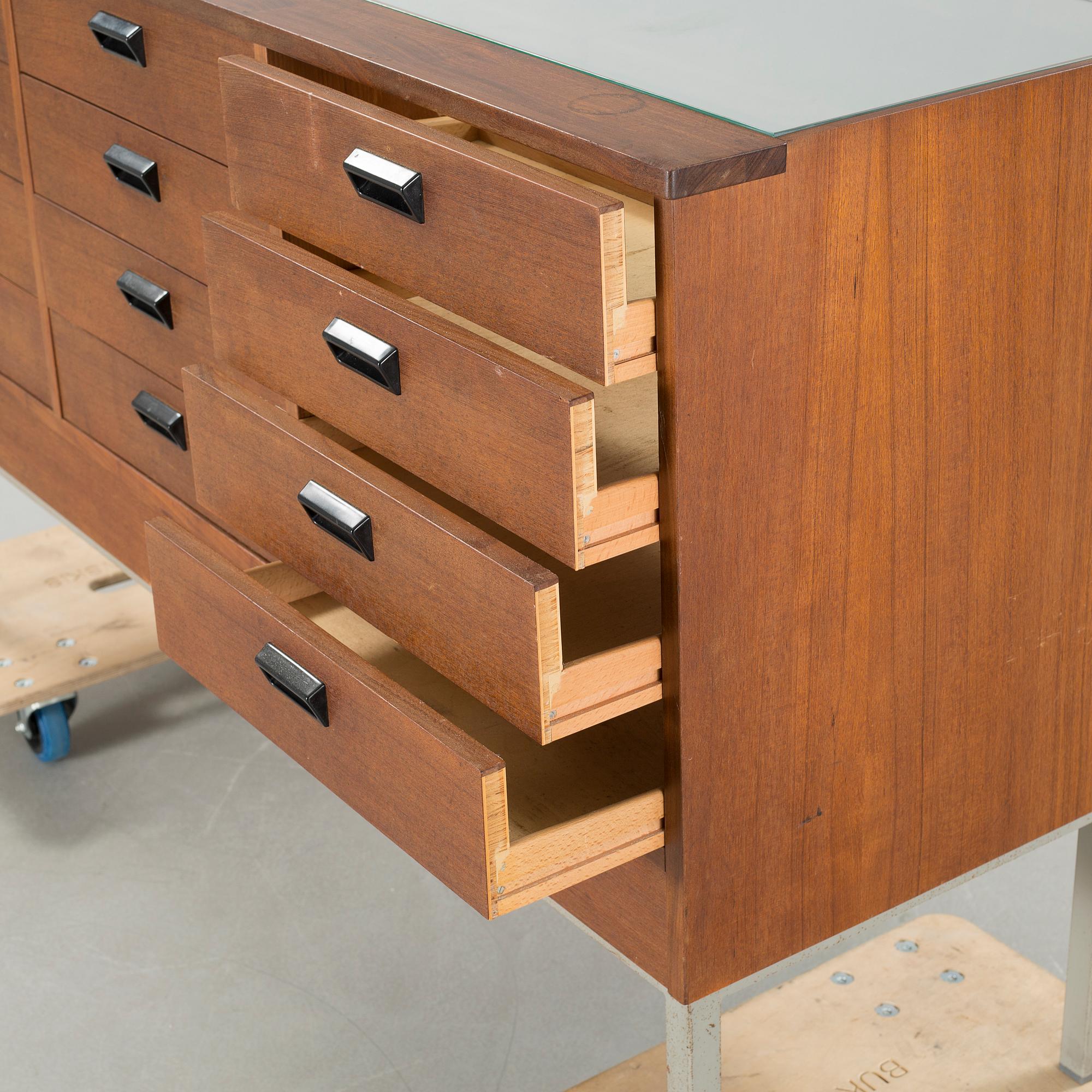 A circa mid 20th century store counter.