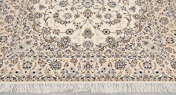 A part silk Nain carpet, so called 6 LAA, ca 252 x 175 cm.