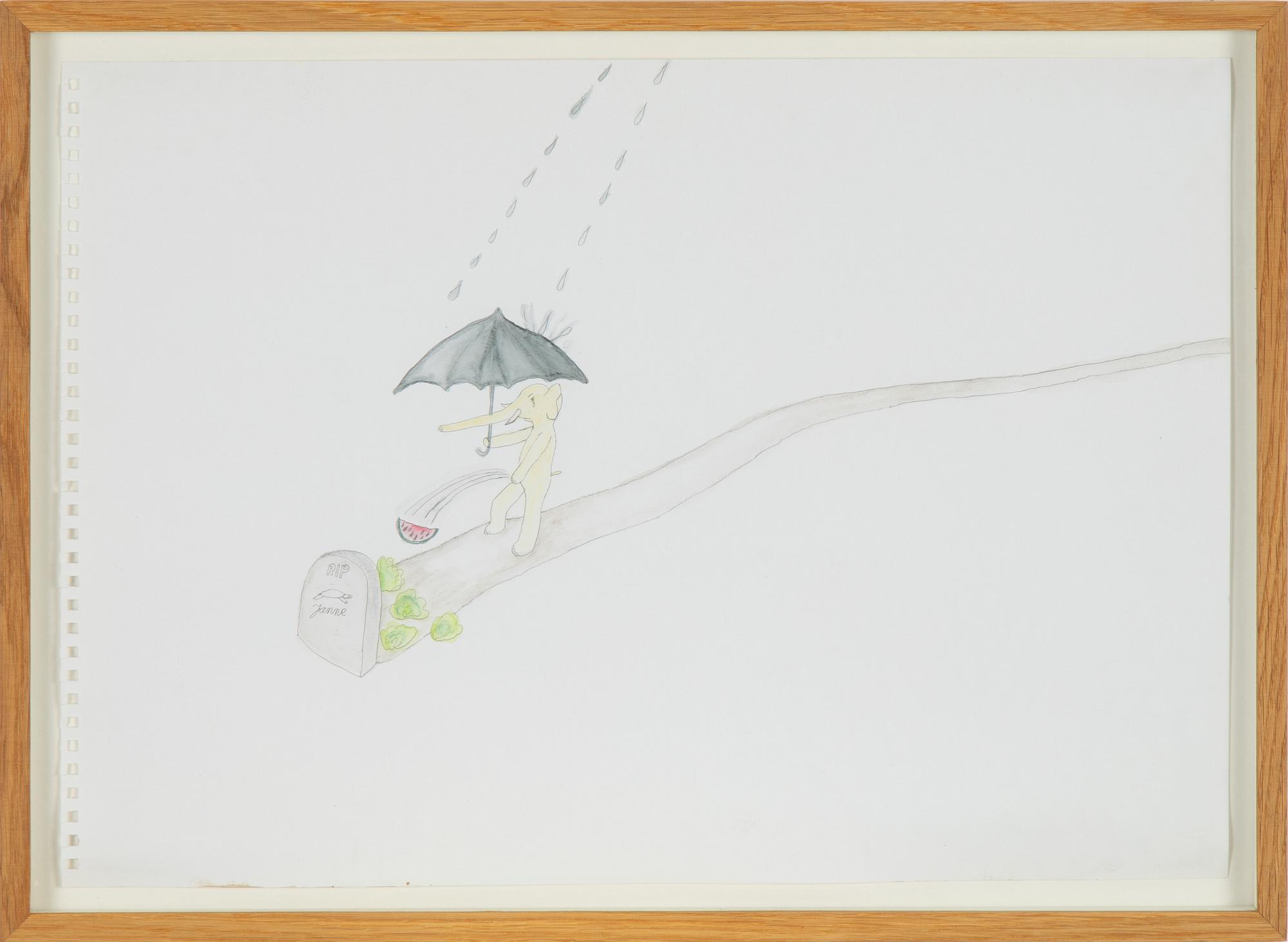 Lisa Jeannin, mixed media on paper.