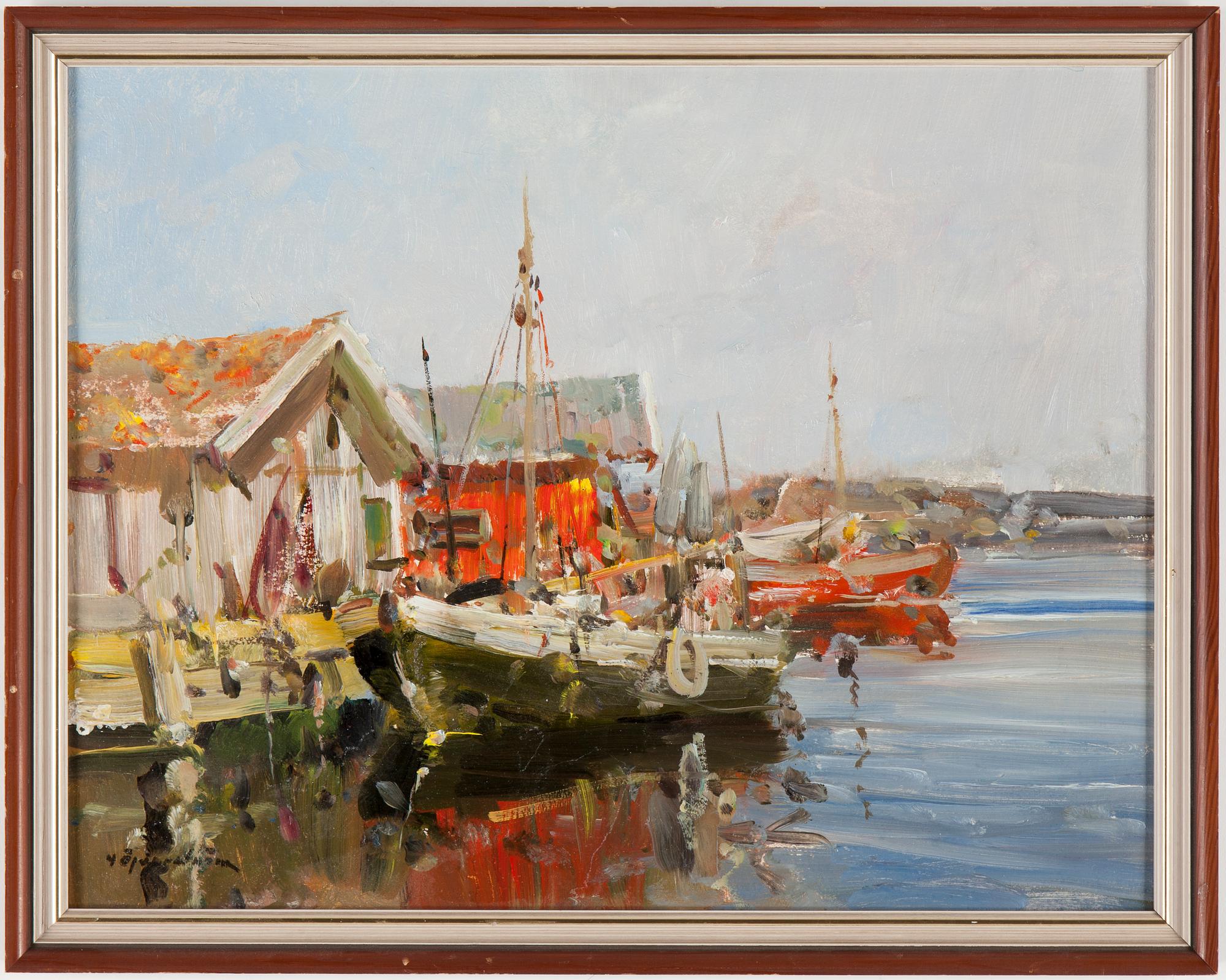 HUGO ÖFVERSTRÖM, olja på pannå, signerad.