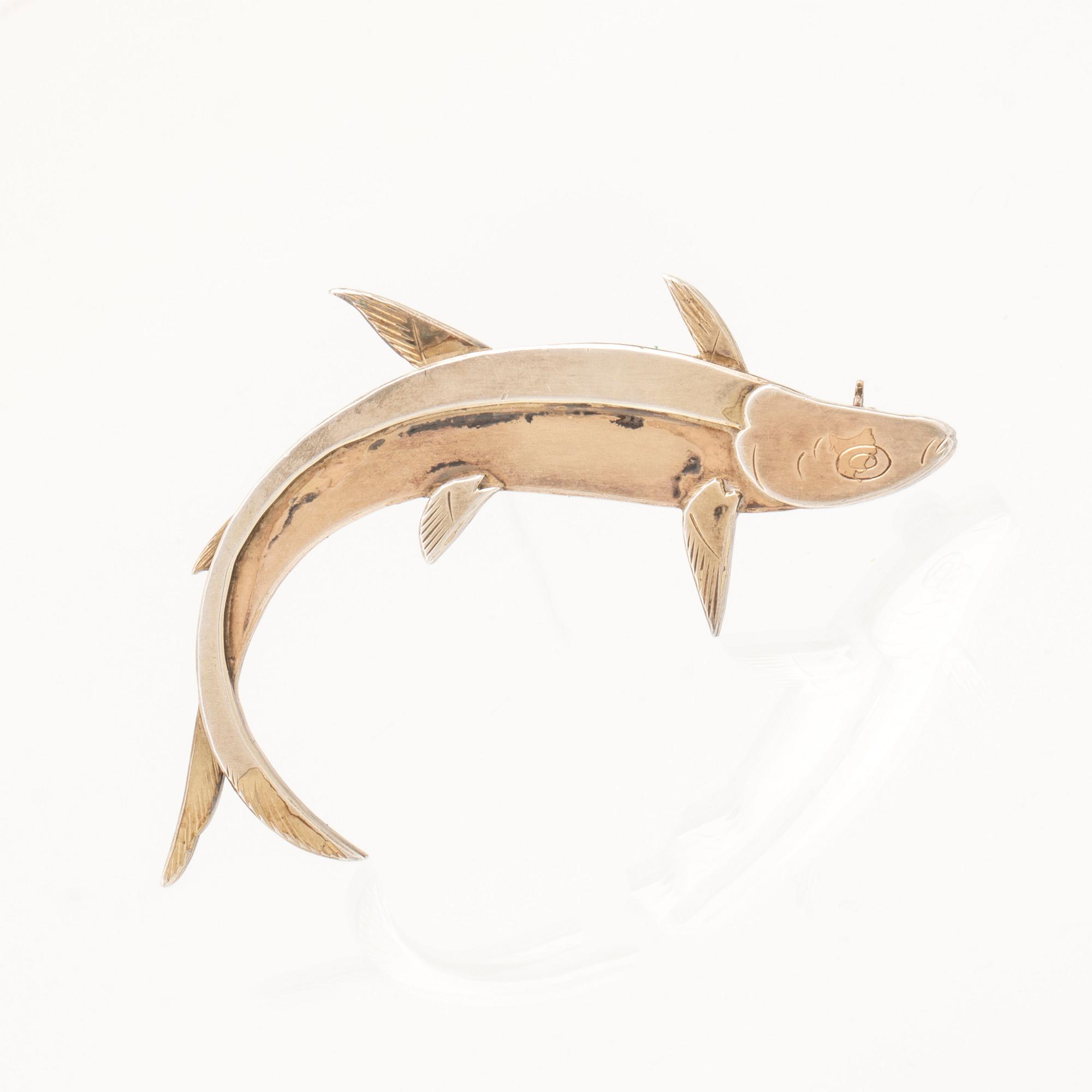 A sterling silver brooch by Wiwen Nilsson Lund 1955.