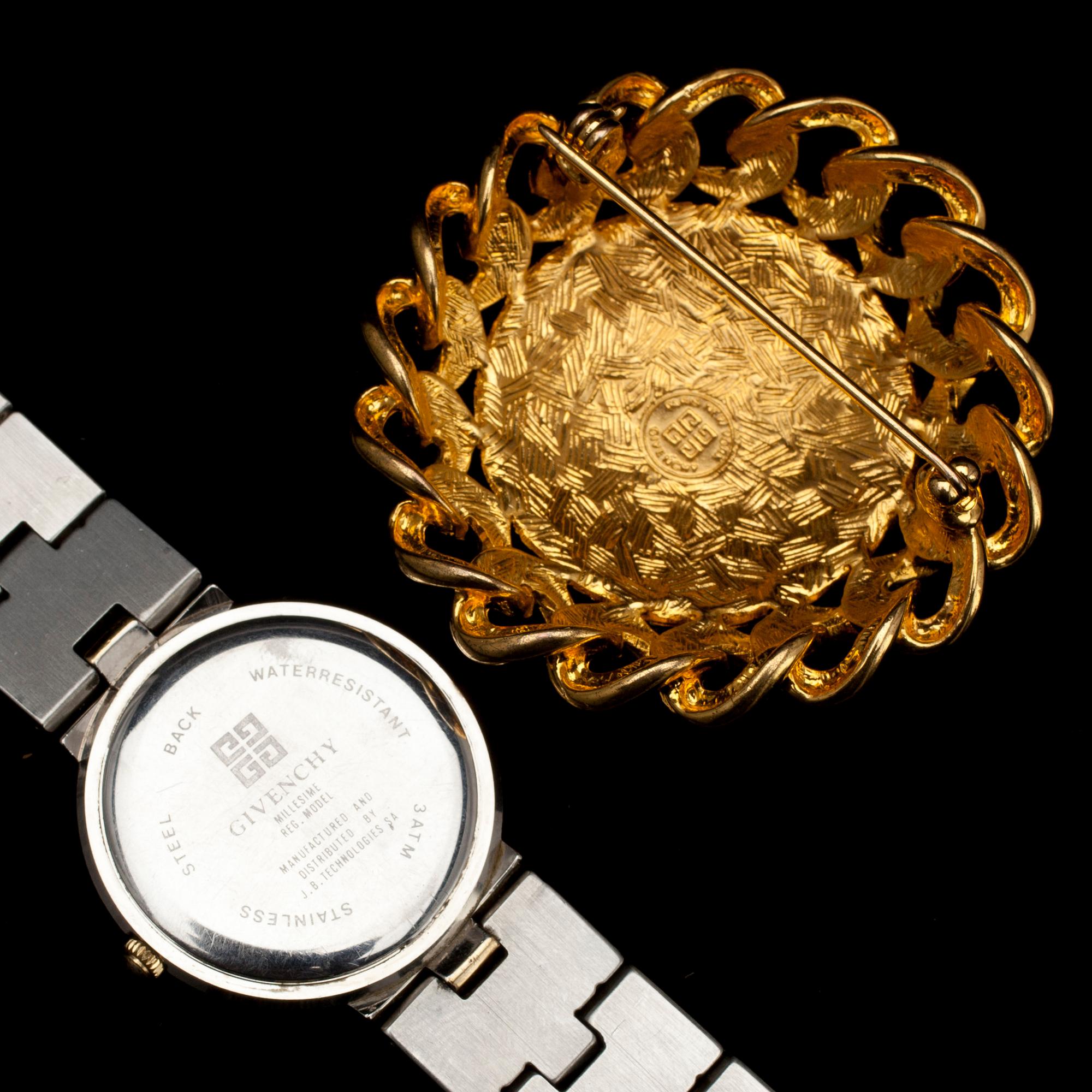 ARMBANDSUR samt BROSCH, Givenchy.