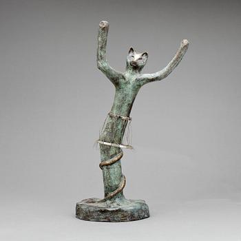 CECILIA B GRÖNING, brons och silver, signerad Cecilia B Gröning.