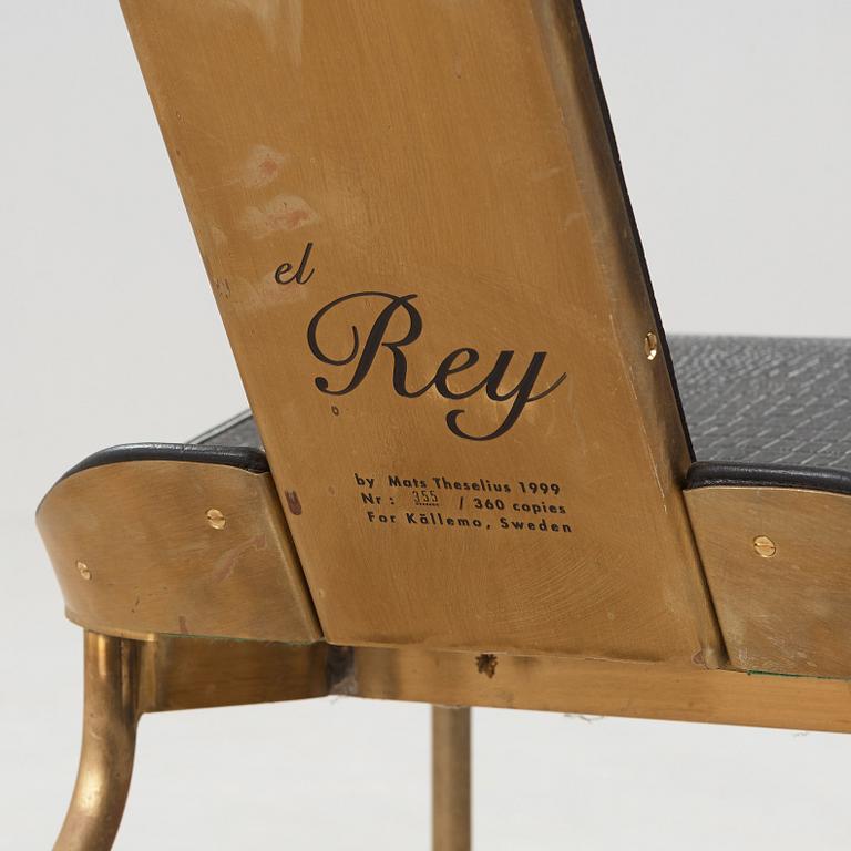 Mats Theselius, A Mats Theselius brass and leather 'El Rey' easy chair, Källemo, Sweden post 1999.