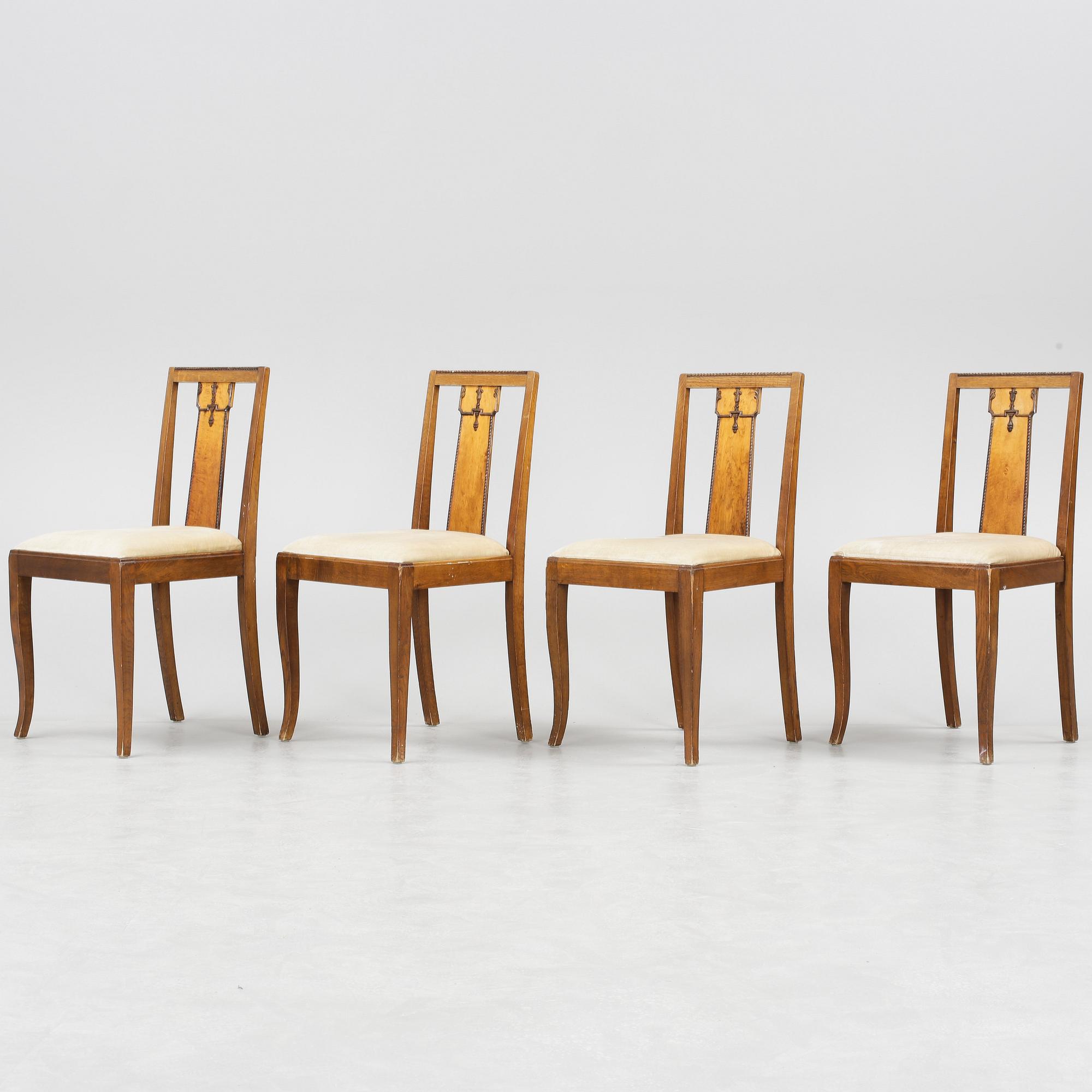 STOLAR, 4 stycken, Sverige, 1920/30-tal.