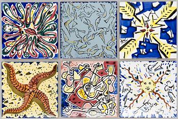 Salvador Dalí, jälkeen, laatat 6 kpl, Espanja.