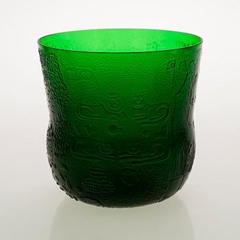 OIVA TOIKKA, SKÅL, SLEV och 5 GLAS, "Fauna", glas, Nuutajärvi/Notsjö.