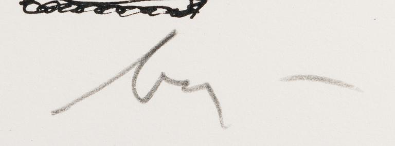 ENRICO BAJ, lithograph, signed, numbered 8/90.