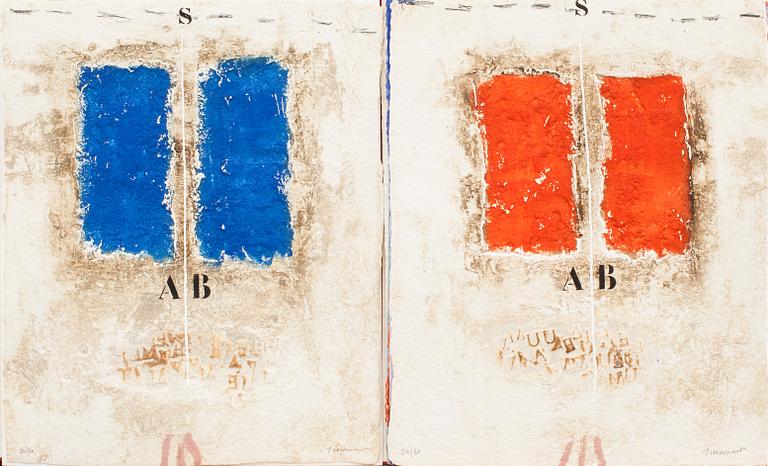 JAMES COIGNARD, 8 st carborundumgravyrer i mapp, "Regards sur l'oeuvre gravé", signerade och numerade 54/60.