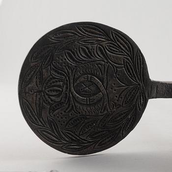 Three wafer irons, Sweden, 18th & 19th century.
