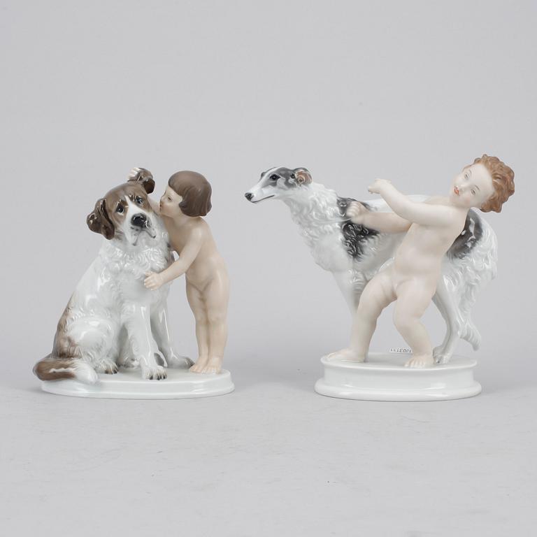 FIGURINER, 2 st, porslin, Rosenthal, Tyskland.