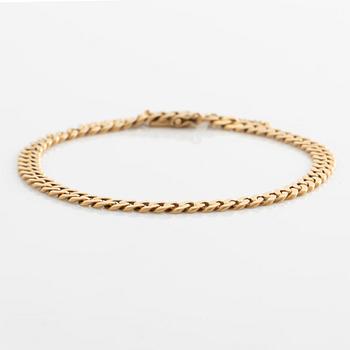 Bracelet, 18K gold, curb link.