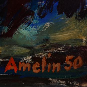 ALBIN AMELIN, olja på pannå, signerad och daterad -50.