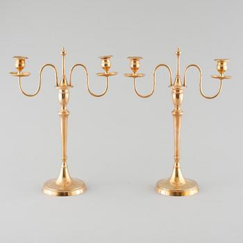 A pair of candelabras by Skultuna Bruk, second half of the 19th century.