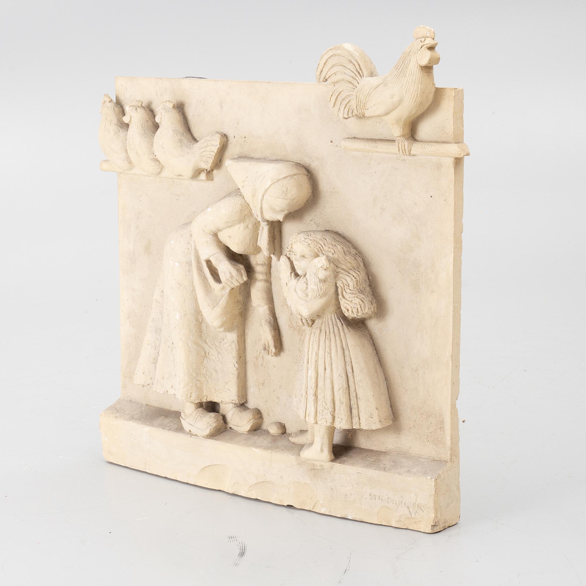 Stig Blomberg, relief, gipsförlaga till M/S Stockholm (1941).