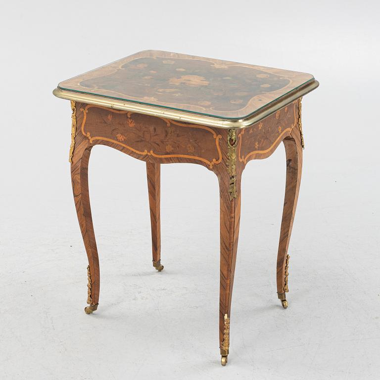 A Louis XV rosewood marquetry 'table à écrire' in the manner of the Spindler brothers, mid 18th century.