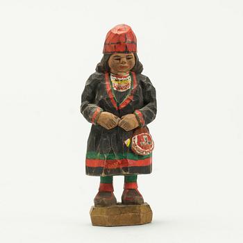SKULPTUR, trä, Torborg Lindberg-Karlsson, signerad.