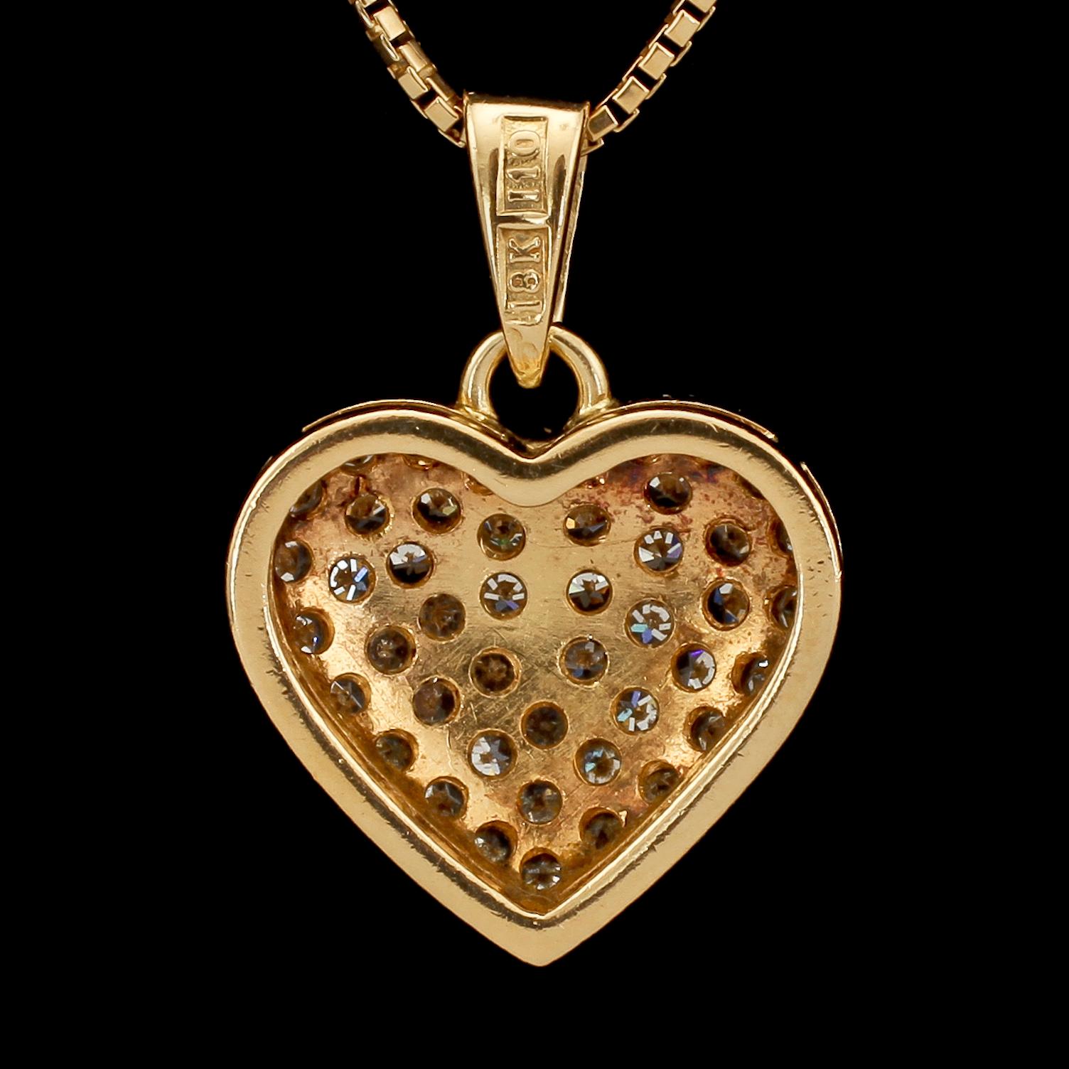 HÄNGE, 18k guld med små åttkantslipade diamanter, kattfotstämplat, 1983. Vikt 7 g.