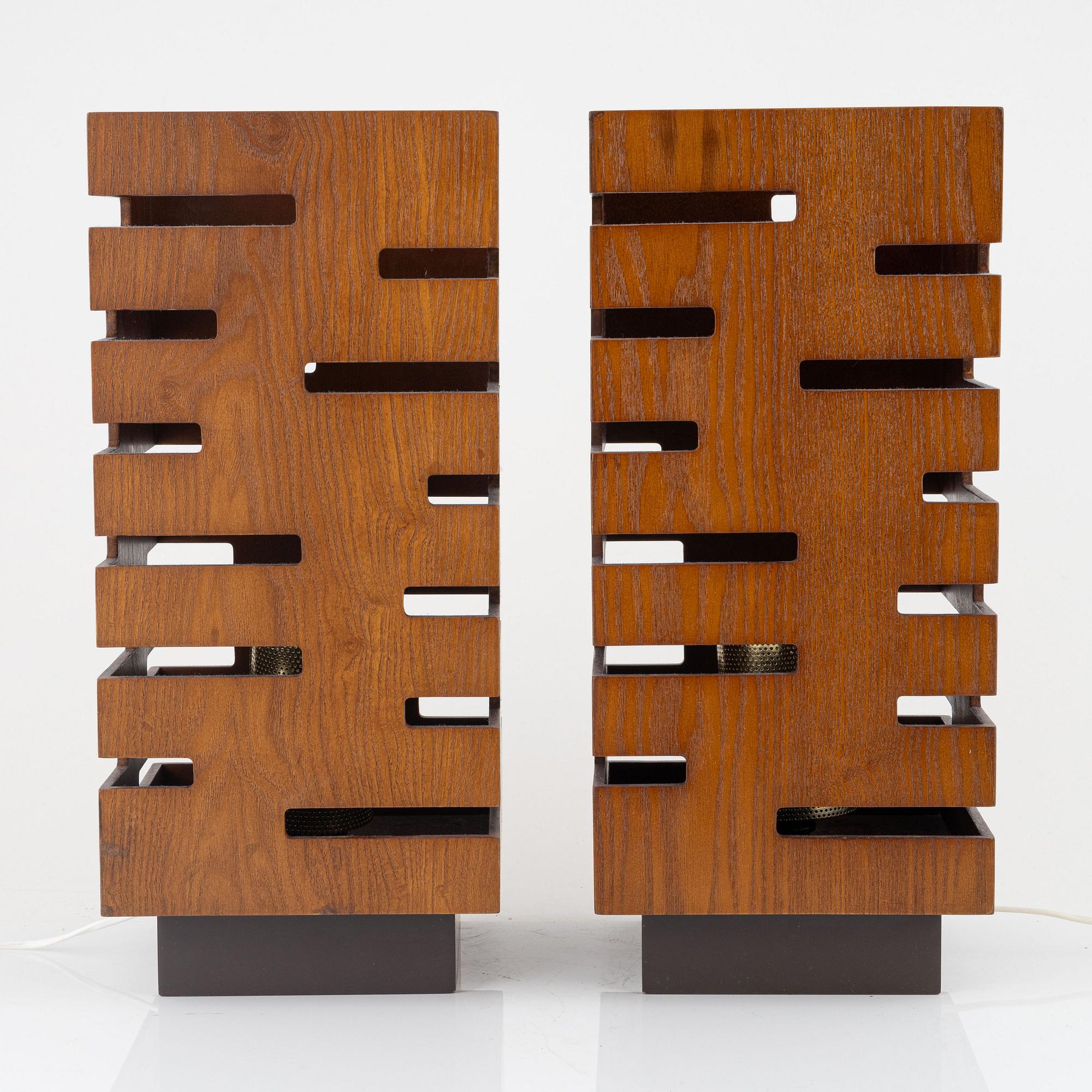 A pair of table lamps, second half of the 20th Century.