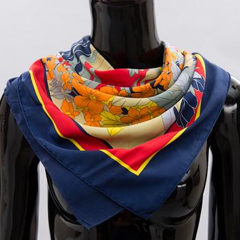 CHRISTIAN DIOR, Three Silk Scarves.