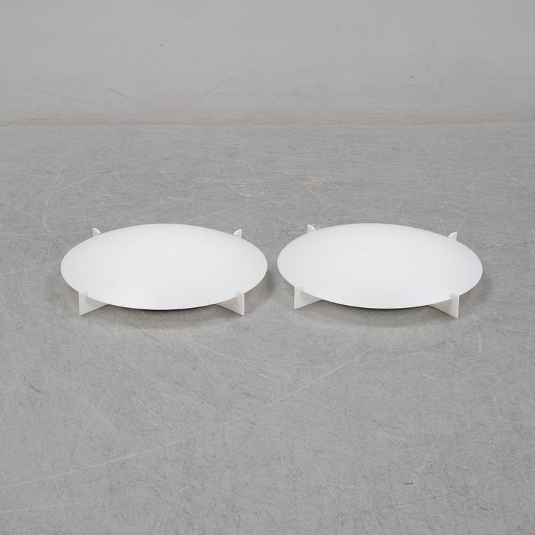 A pair of 'Plafo' ceiling lamps by Uno & Östern Kristiansson, Luxus, second half of the 20th century.