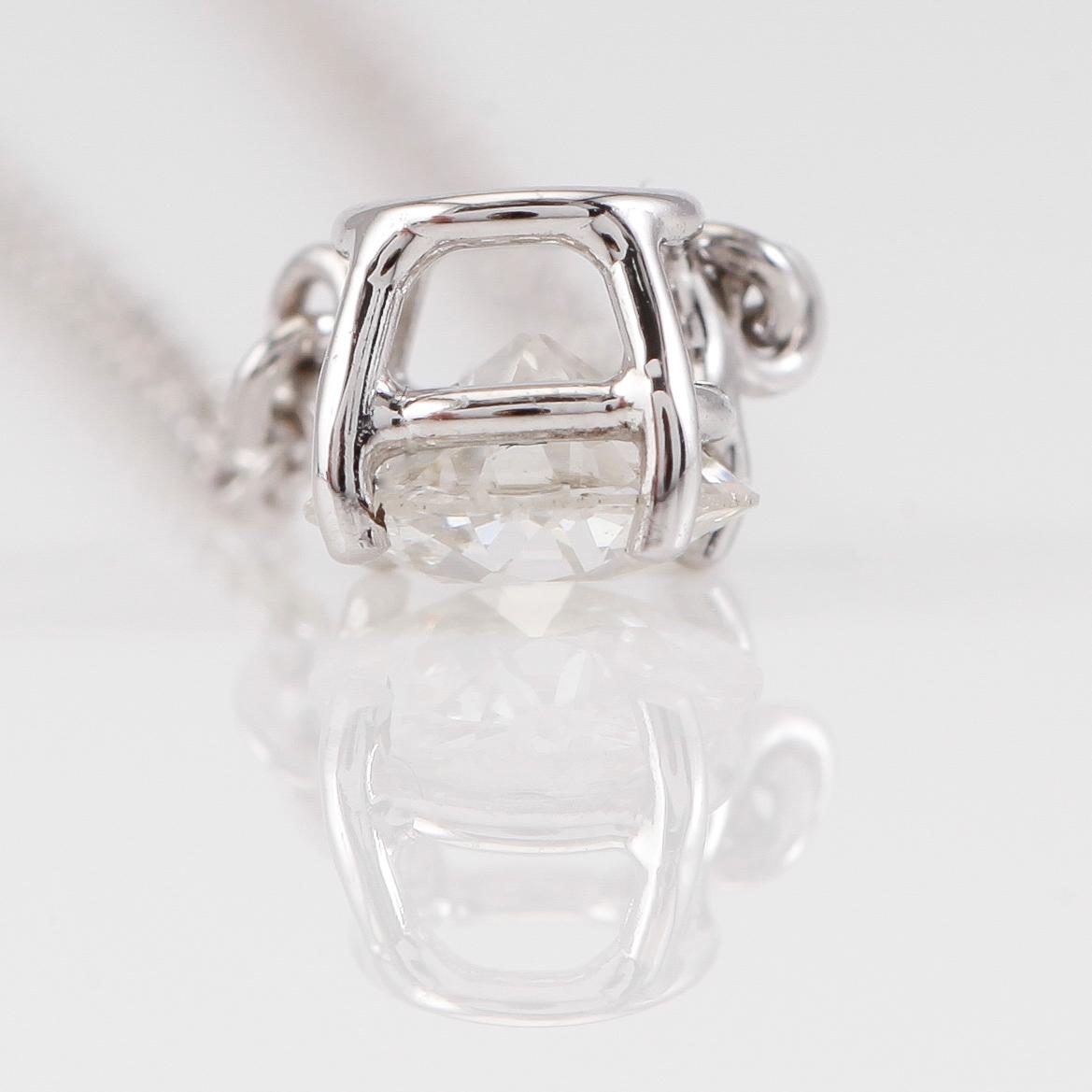 COLLIER, 18K vitguld och diamant ca 0.61 ct.