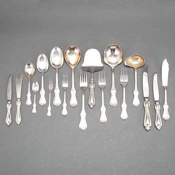 BESTICKSERVIS, ca 154 delar, nysilver, GAB, 1900-tal. Modell Olga.