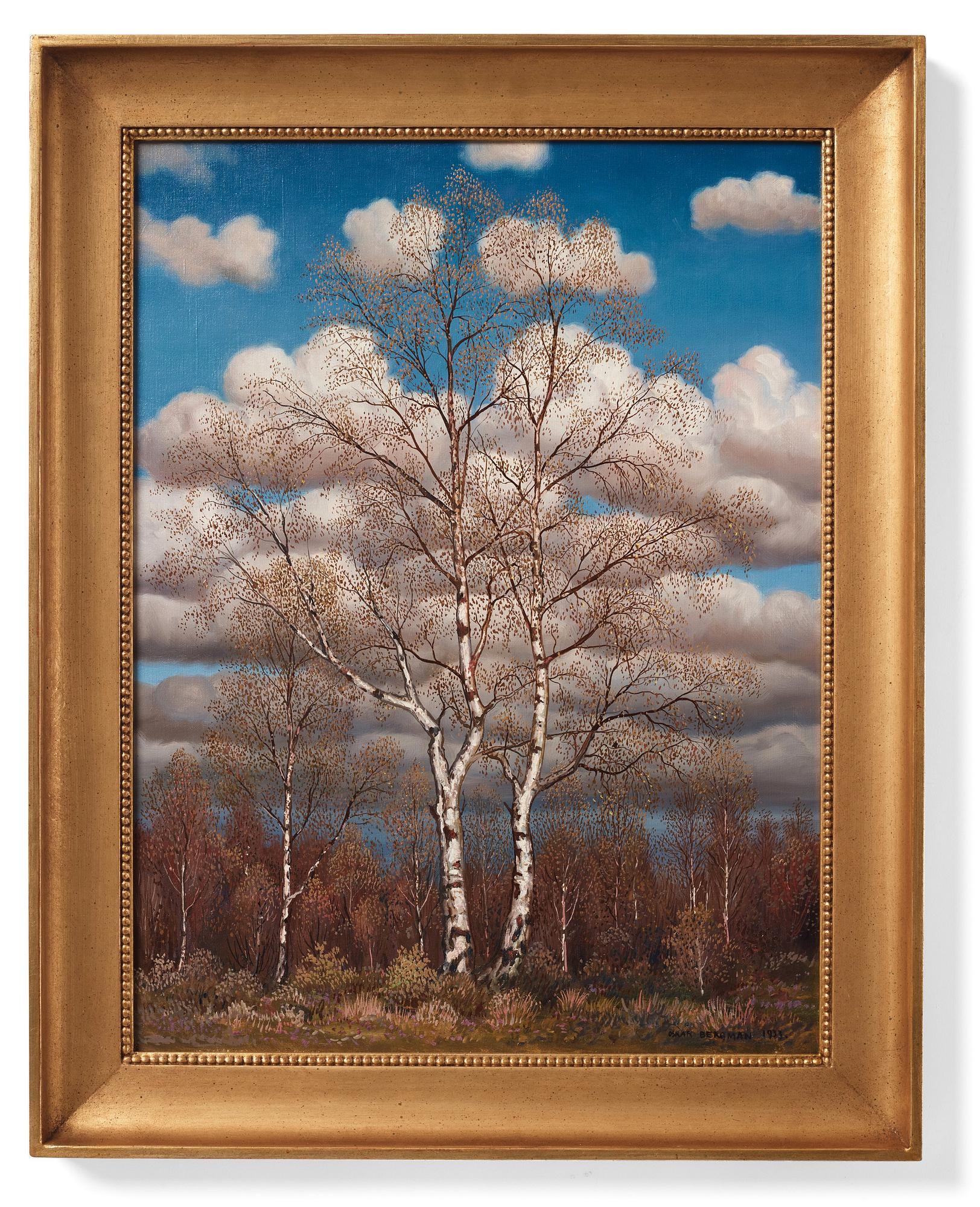 Oskar Bergman, Birch trees in spring.