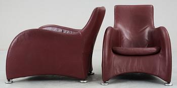 FÅTÖLJER, ett par, "Loge", Gerard Van den Berg, Montis, 1989.