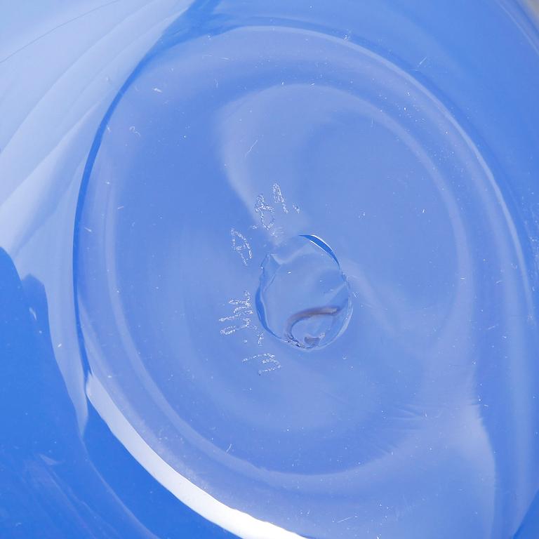 SKÅL, glas, Wilke Adolfsson, signerad och daterad -86.