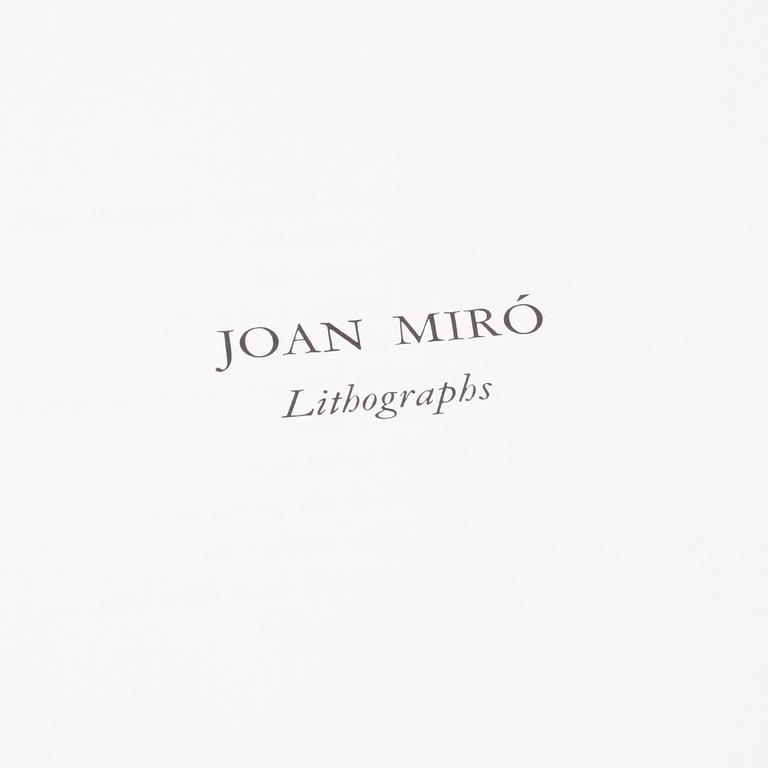 BOK," Joan Miró Lithographe IV 1969-1972", Nicolas and Elena Calas, Maeght Éditeur, Paris 1981, numrerad 1522/4000.
