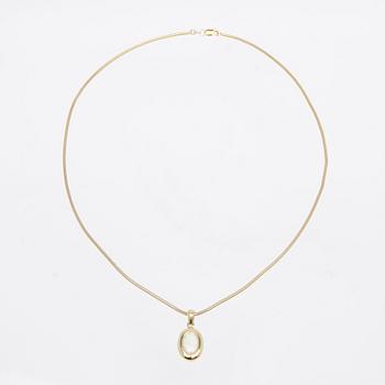 Necklace, 18k gold with opal.