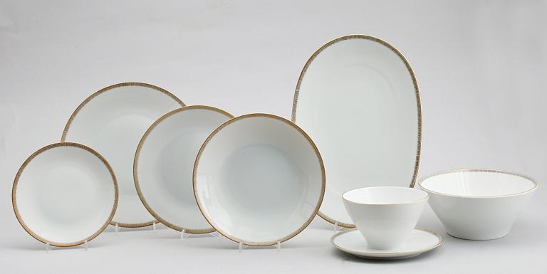 MATSERVIS, 49 delar, porslin, Hackefors, 1900-talets mitt.