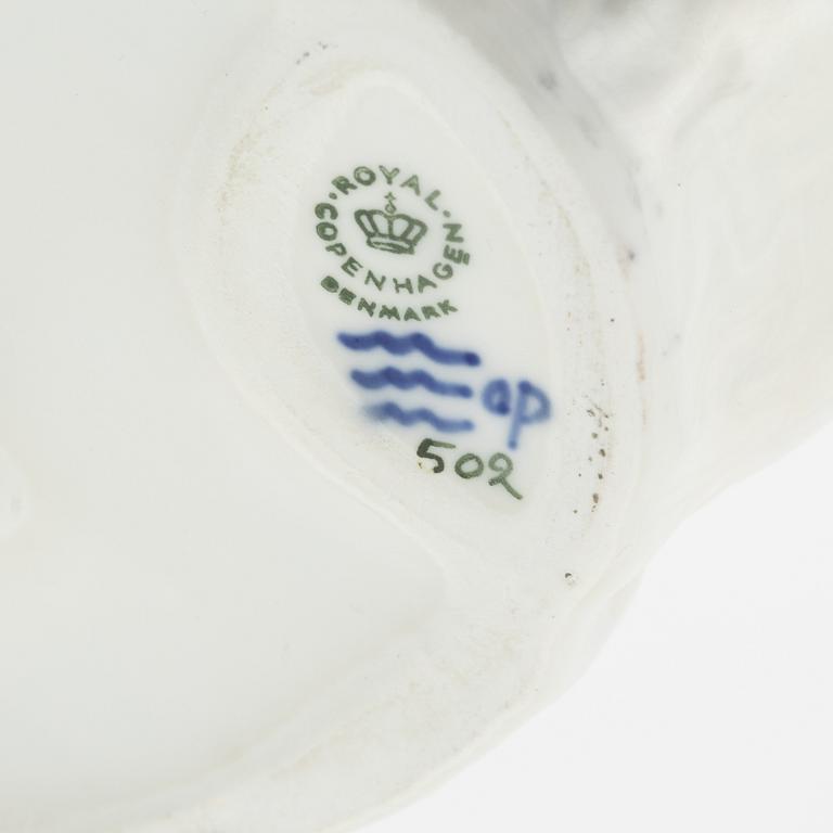 Carl Frederik Liisberg, a polar bear porcelain figurine, Royal Copenhagen, Denmark, 1965.
