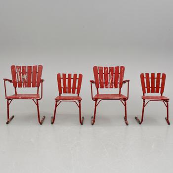 TRÄDGÅRDSGRUPP, 5 delar. 1900-talets mitt.