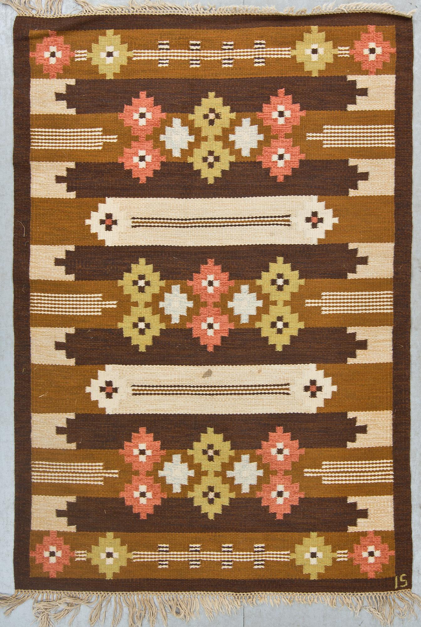 MATTA, rölakan, monogramsignerad IS, Ingegerd Silow, 1900-talets andra hälft, ca 205 X 135 cm.