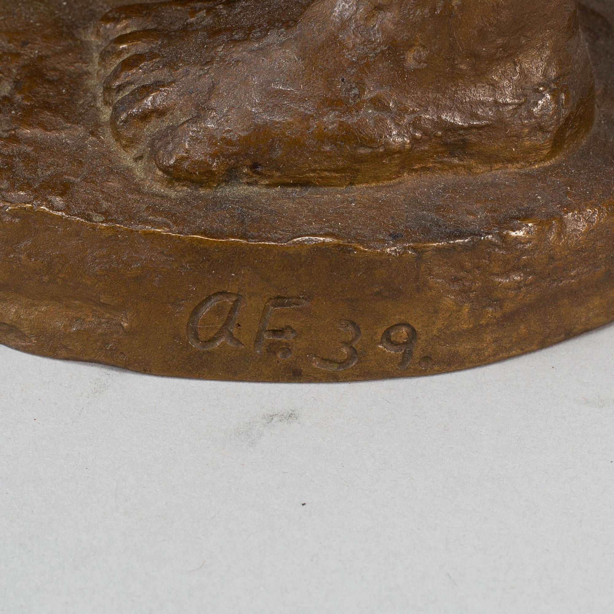 ADAM FISCHER, sculpture, bronze, signed and dated -39.