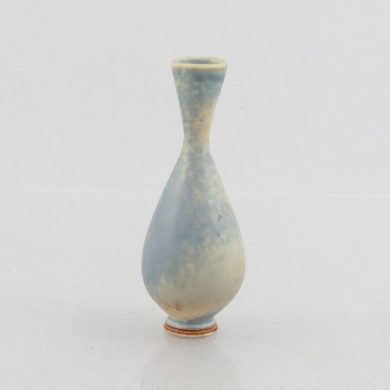 Berndt Friberg, a miniature stoneware vase, Gustavsbergs studio 1975.