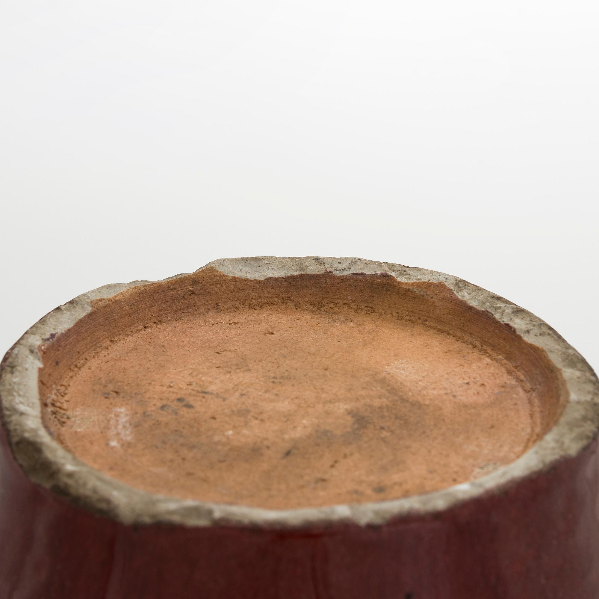 Urna med lock, keramik, Kina, Qingdynastin, 1900-tal.