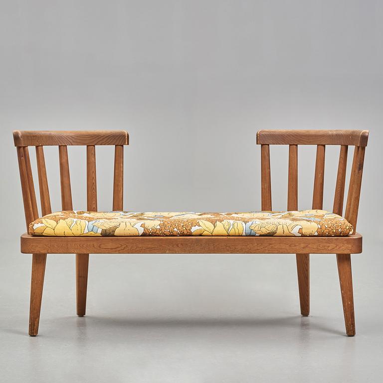 Axel Einar Hjorth, a stained pine sofa, "Utö", Nordiska Kompaniet, Sweden 1930's.