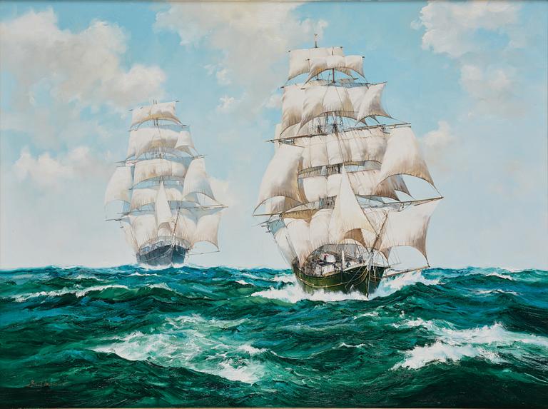 Barry Mason (1947-), "Thermopylae" and "Cutty Sark" racing.