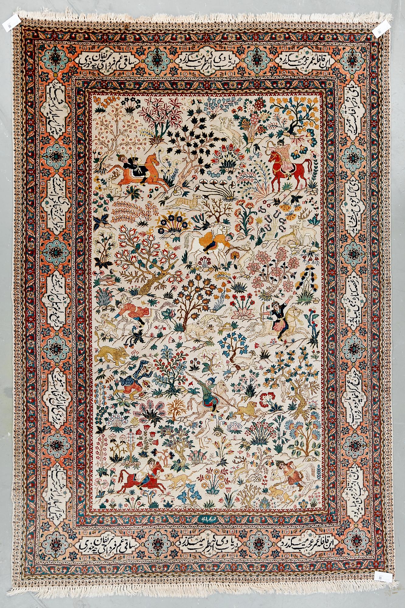 MATTA, semiantik/old Keshan, figural. Ca 290x198 cm.