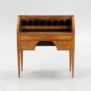 A Late Gustavian roll top desk, early 20th century.