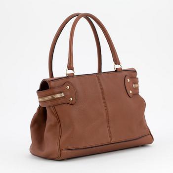 MAX MARA, a brown leather shoulder bag.