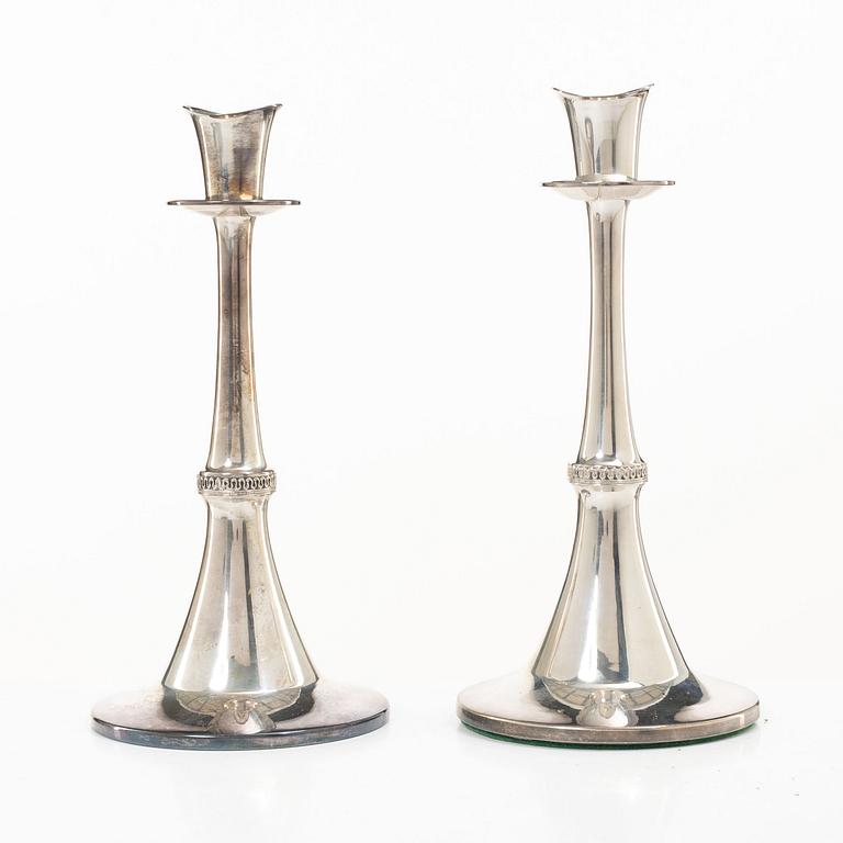 Markströms Guldsmeds Ab, Candlesticks, a pair, silver, Uppsala 1962–1966.